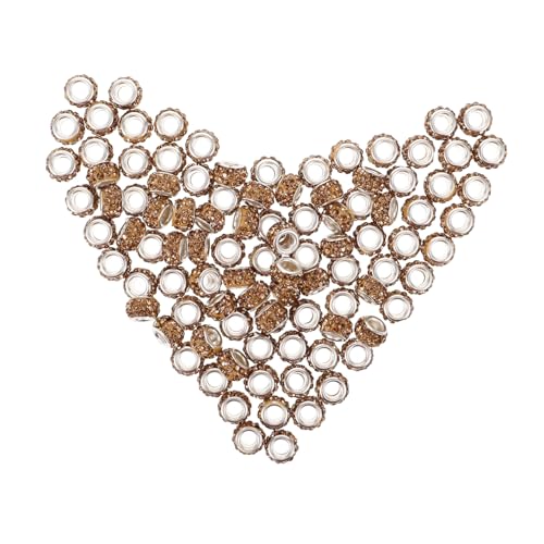 Housoutil 100 Stück Zubehör für Armbänder und Perlen handgemachte schmuck machen Schmuckzubehör Schmuckperlen Wohnung Herstellung nähen lose Halskette Perlen DIY-Perlen Polymer-Ton von Housoutil