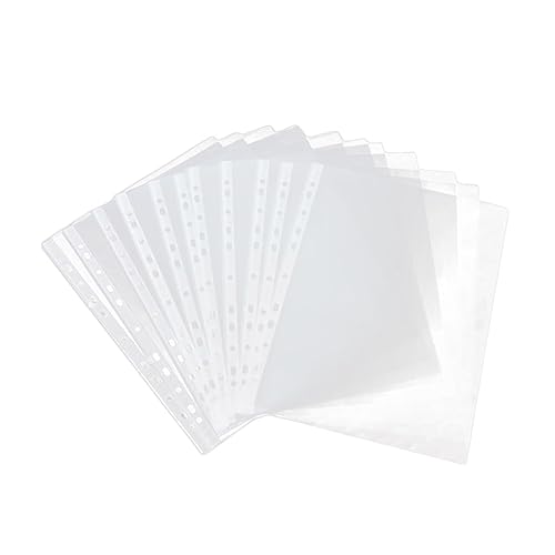 Housoutil 100 transparente Dokumentenhüllen, Aktenordner-Protektoren für den Bürogebrauch, leicht und reißfest, einfache Organisation für Dokumente von Housoutil