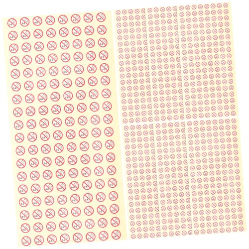 Housoutil 1000 Stck. -verbotene Etiketten Essen Vinyl farbig Hygiene Hallo sticker aufkleber stickern Etiketten für Kleinkinder sind nicht zulässig Aufkleber für Zuhause Papier von Housoutil