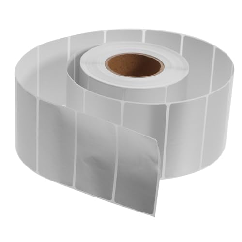 Housoutil 1000 Stück Silber -etikettpapier Post Druckbar Mailing Groß Selbstklebende Etiketten Barcode Vinyl Thermodrucker Thermisches Etikett -versandetiketten Aufkleber von Housoutil