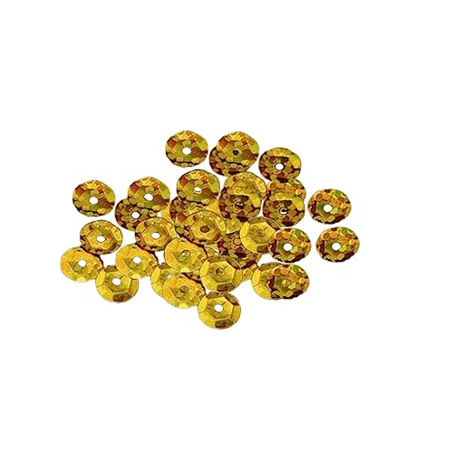 Housoutil 1000 Stück bunte Pailletten schnell Gold Pailletten zum Basteln Zahlenperlen Stickerei bastelzeug handwerkskunst decoration dekoration Grußkarten hochzeitsdeko lose Pailletten von Housoutil