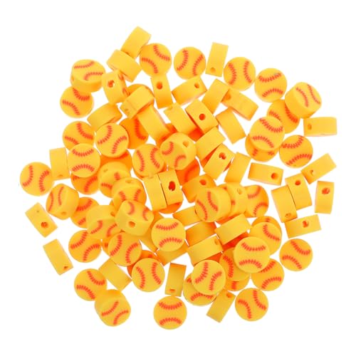 Housoutil 100Stücke Perlen Polymer Gelbe Baseball Designs für DIY Armbänder und Kreative Schmuckherstellung Vielseitige Bastelzubehör Housoutil 100Stücke Perlen Polymer Gelbe Baseball Designs für DIY Armbänder und Kreative Schmuckherstellung Vielseitige Bastelzubehör von Housoutil