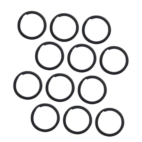 Housoutil 100Stücke Schwarze Schlüsselring Ringe Langlebige DIY Schlüsselanhänger Clips für Schlüsselorganisation und Bastelprojekte und Leicht von Housoutil