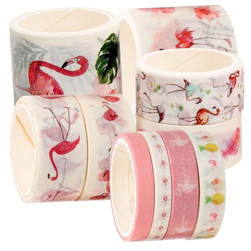 Housoutil 10Rollen Washi Tape Mit Flamingo Muster Ästhetisches Klebeband Für Scrapbooking Journaling Und DIY Kunstprojekte Für Bastelarbeiten Und Geschenkideen Housoutil 10Rollen Washi Tape Mit Flamingo Muster Ästhetisches Klebeband Für Scrapbooking Journaling Und DIY Kunstprojekte Für Bastelarbeiten Und Geschenkideen von Housoutil