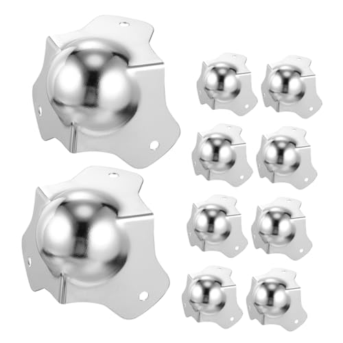 Housoutil 10St Sphärische Anti-Stoß-Eckenschützer Ball Eckschützer Bälle anstarren Metall-Eckenschutz Kugelförmiger Eckenschutz Metalleckenschutz Silber Kugeleckenschutz Silber Eisen Silver von Housoutil