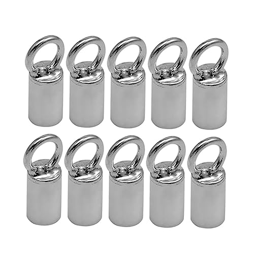 Housoutil 10Stück Endkappen Clips für Halsketten und Armbänder Dichtungsschlauch Schnalle Caps Stecker DIY Zubehör für Schmuckherstellung und von Housoutil
