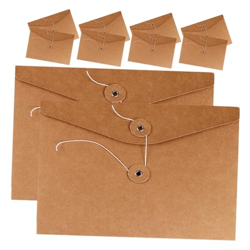 Housoutil 10Stücke Kraftpapier Aktentaschen Dokumententaschen Robuste Papiertüten Für Organisation Von Unterlagen Stilvolle Und Praktische Aufbewahrungslösungen Für Büro von Housoutil