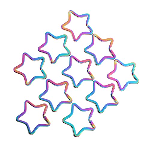 Housoutil 10Stücke Teiliges Stern Schlüsselanhänger Robuste Karabiner Ringe für DIY Projekte und Dekorationen Leicht und Tragbar Langlebig und Rostfrei von Housoutil