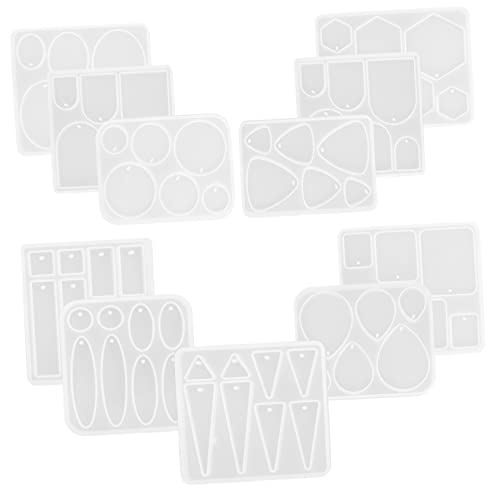 Housoutil 11 Stück Form für Ohrringanhänger Schmuck Herstellung Reize Schlüssel Zubehör silikonformen airfryer gießform geometrische Ohrsteckerform Silikonformen für DIY Kieselgel Weiß Housoutil 11 Stück Form für Ohrringanhänger Schmuck Herstellung Reize Schlüssel Zubehör silikonformen airfryer gießform geometrische Ohrsteckerform Silikonformen für DIY Kieselgel Weiß von Housoutil