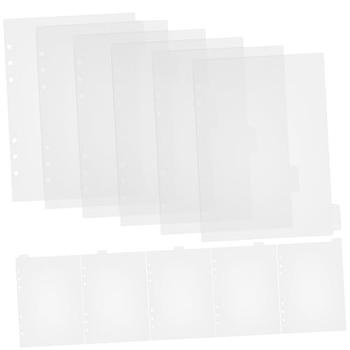 Housoutil 11 x Kunststoff-Trennblätter mit Registerkarten, klare und glatte matte Textur, Trennblätter für Ringbücher, praktisches, transparentes Design für einfache Dokumentenorganisation von Housoutil