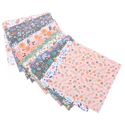 Housoutil 12 Blatt Blumenmaterialpapier Für Pastell Dekoratives Papiermaterial Lieferungen Scrapbooking Blumen- Hintergrundpapier Sammelalbum Scrapbook-papierblöcke Doppeltes Offsetpapier von Housoutil