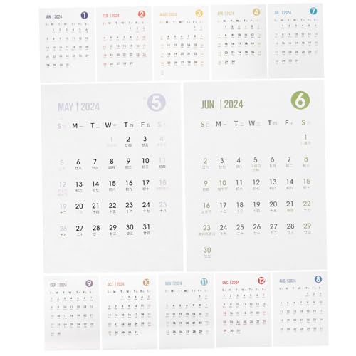 Housoutil 12 Blatt Kalender Aufkleber Notizbuch Kalender Sticker Farbig Selbstklebend für DIY Monatsplaner Scrapbook und Indexierung im Büro Schule Zuhause Housoutil 12 Blatt Kalender Aufkleber Notizbuch Kalender Sticker Farbig Selbstklebend für DIY Monatsplaner Scrapbook und Indexierung im Büro Schule Zuhause von Housoutil