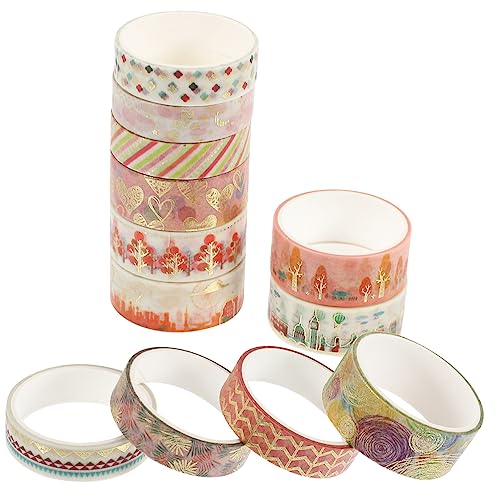Housoutil 12 Rollen Dekoratives Washi Tape mit Einzigartigen Mustern Vielseitiges Diy Klebeband für Scrapbooking Journaling Handwerk und für Kreative Projekte von Housoutil