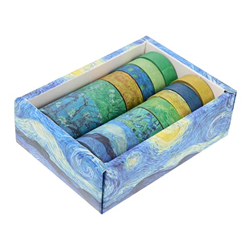 Housoutil 12 Rollen Washi Tape Diy Klebebänder für Scrapbooking Journaling und Bastelprojekte für Dekorationen und Verpackungen Hochwertigem Gefertigt von Housoutil