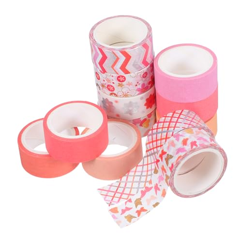 Housoutil 12 Rollen Washi-Tape Wickelband für Kalender Washi Tape Blumenverpackungsbänder Scrapbooking Washi Tape Tagebuchband Klebeband zum Einwickeln Papier von Housoutil