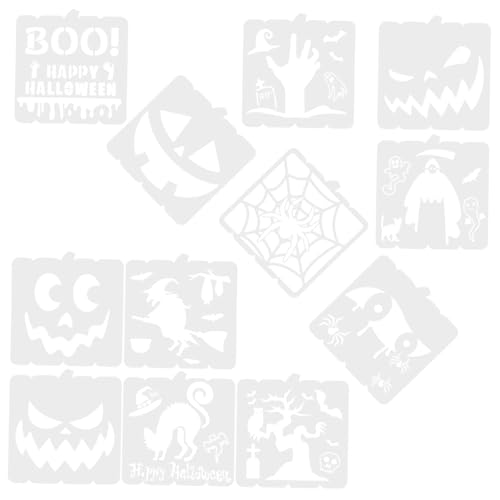 Housoutil 12 Stck. Teiliges Halloween Schablonen mit Kürbis Fledermaus Skelett und Hexe Motiven Wiederverwendbar Vielseitig für DIY Malerei Holz Papier und Wanddekoration Housoutil 12 Stck. Teiliges Halloween Schablonen mit Kürbis Fledermaus Skelett und Hexe Motiven Wiederverwendbar Vielseitig für DIY Malerei Holz Papier und Wanddekoration von Housoutil