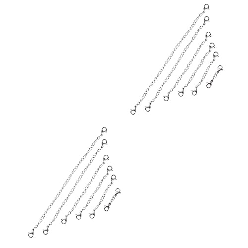 Housoutil 12 Stck. Teiliges Verlängerungsketten mit Klassischen Lobster Verschlüssen Vielseitige Robustes Schmuckzubehör für DIY Armband und Halskettenverlängerung Einfach zu Verbinden und Housoutil 12 Stck. Teiliges Verlängerungsketten mit Klassischen Lobster Verschlüssen Vielseitige Robustes Schmuckzubehör für DIY Armband und Halskettenverlängerung Einfach zu Verbinden und von Housoutil