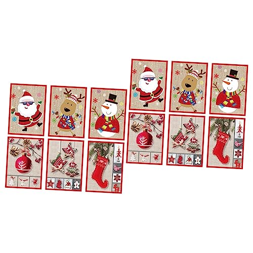 Housoutil 12 Stck. Teiliges Weihnachtsgrußkarten mit Musikfunktion Kreative Klappkarten aus Hochwertigem Karton Langlebig mit Einzigartigem Weihnachtsdesign zum Verschenken für Festliche von Housoutil