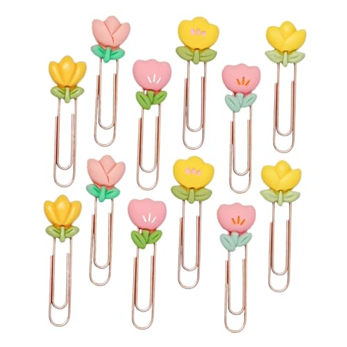 Housoutil 12 Stück Blumen-büroklammern Aus Metall, Süße Lesezeichen, Dekorative Planer-clips, Lesezeichenklemme, Schreibtischzubehör, Schreibwaren Für Schüler, Bürobedarf Housoutil 12 Stück Blumen-büroklammern Aus Metall, Süße Lesezeichen, Dekorative Planer-clips, Lesezeichenklemme, Schreibtischzubehör, Schreibwaren Für Schüler, Bürobedarf von Housoutil