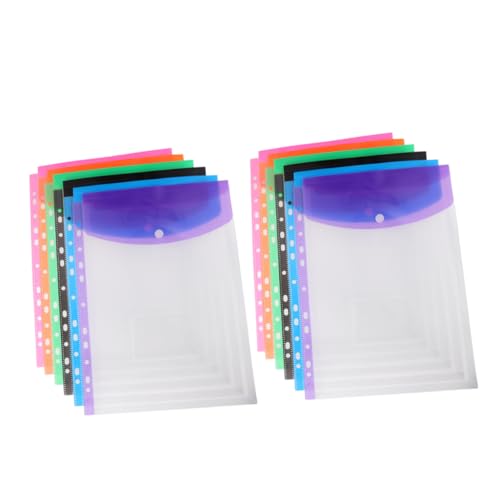 Housoutil 12 Stück Buntes Losebeutel Bürobedarf Und Schreibwaren Praktische Aktentaschen Aktenspeicherbeutel Ordnertasche Aus Kunststoff Datei-snap-button-ordner Dateischutzfolien Pvc Housoutil 12 Stück Buntes Losebeutel Bürobedarf Und Schreibwaren Praktische Aktentaschen Aktenspeicherbeutel Ordnertasche Aus Kunststoff Datei-snap-button-ordner Dateischutzfolien Pvc von Housoutil