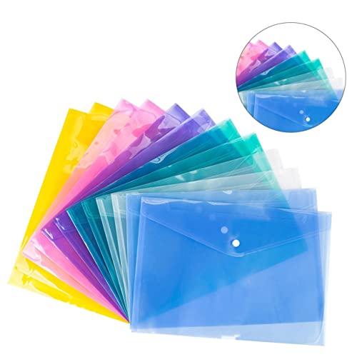 Housoutil 12 Stück Dokumententaschen Mit Druckknopf Transparente Umschläge Aktenordner Dokumententasche Dokumenten Aktentasche Dokumenten Organizer Dokumententasche Dokumentenhalter von Housoutil