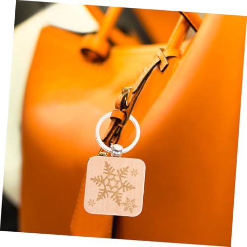 Housoutil 12 Stück Holz Schlüsselanhänger Rohlinge aus Massivem Holz zum Basteln DIY Geschenke Personalisierbar Leicht und Robust für Beschriftung Firmung Taschenanhänger und Bastelprojekte von Housoutil