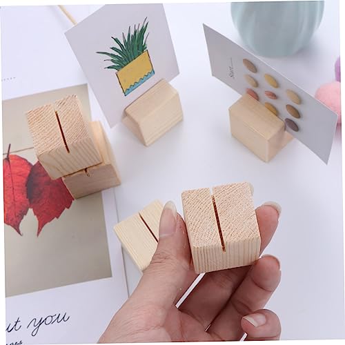 Housoutil 12 Stück Holzstamm Fotohalter Memo Clips Stabile Kartenhalter Notizenhalter Tischdeko Hochzeit Party Rustikales Design Organizer Büro Zubehör von Housoutil