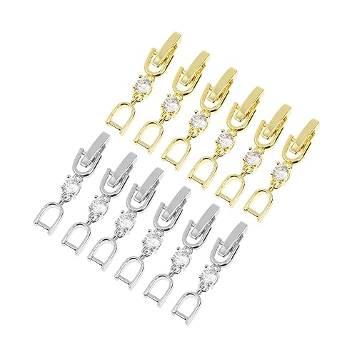 Housoutil 12 Stück Kettenverlängerung Armbandverschlüsse Halskette verlängern Schließe Extender Silber verlängerungskette verlängerung für armband DIY liefert Armbandbeschläge Strasssteine von Housoutil