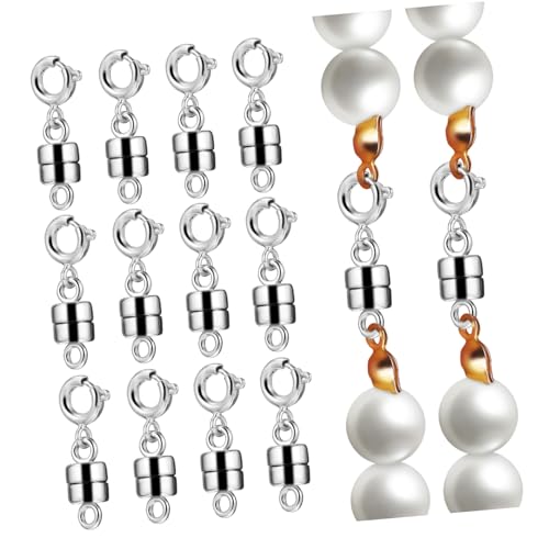 Housoutil 12 Stück Magnetschnalle Kettenverschluss ersetzen Magnetverschlüsse Kettenverlängerungsstecker magnetische Schmuckverschlüsse für Halsketten Schmuck Verschluss Legierung Silber Housoutil 12 Stück Magnetschnalle Kettenverschluss ersetzen Magnetverschlüsse Kettenverlängerungsstecker magnetische Schmuckverschlüsse für Halsketten Schmuck Verschluss Legierung Silber von Housoutil