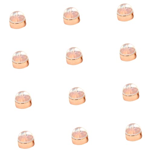 Housoutil 12 Stück Ohrstöpsel -Ohrring -Zubehör Ersatz Zurück Verriegelung ohrringstecker ohrringe set ohrring verschluss schmuck Ohrringträger für Stecker Ohrstecker Metall Rose Gold von Housoutil