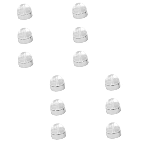 Housoutil 12 Stück Ohrstöpsel -Ohrring -Zubehör Ohrringträger ohrringstecker ohrringrücken Ohrring-Verschlüsse Ohrring-Accessoires sichere Ohrringstopper Ohrringe-Zubehör Metall Silver von Housoutil