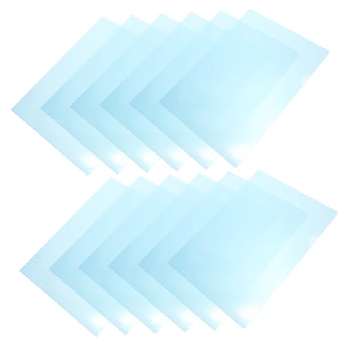 Housoutil 12 Stück Ordner Dokumentenmappen Aktenhüllen Halter Ordner Organizer Dokumenten Organizer Ordner Dokumente Papierhülle Aktenhülle A4 Papierhülle Kunststoff Blau von Housoutil