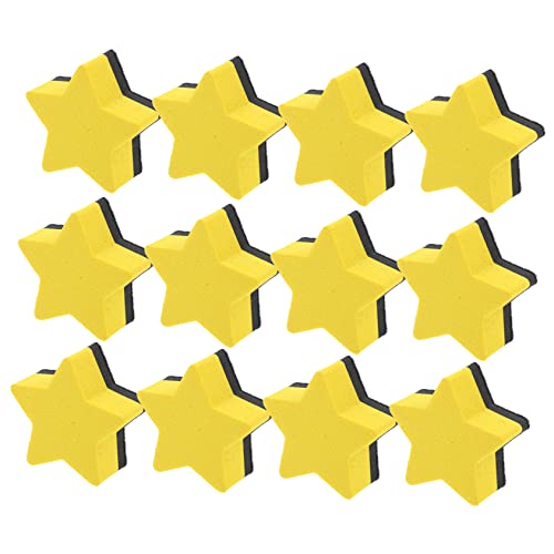 Housoutil 12 Stück Pentagramm-Radiergummi Trockener Löschbrett für Mini-Radierer Tipp Gummis Whiteboard-Radierer trocken abwischbar magnetisches Whiteboard Filzstoff Yellow Housoutil 12 Stück Pentagramm-Radiergummi Trockener Löschbrett für Mini-Radierer Tipp Gummis Whiteboard-Radierer trocken abwischbar magnetisches Whiteboard Filzstoff Yellow von Housoutil