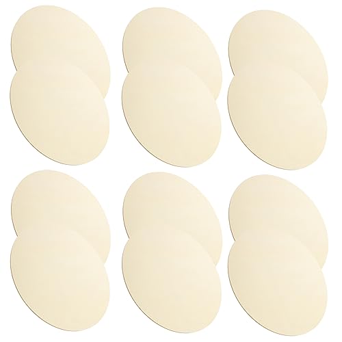 Housoutil 12 Stück Runde Holzscheiben Unlackiert für Diy Bastelprojekte Holzplatten für Dekoration Basteln Hochzeiten und Feste Holzschnittformen zum Gestalten und Bemalen von Housoutil