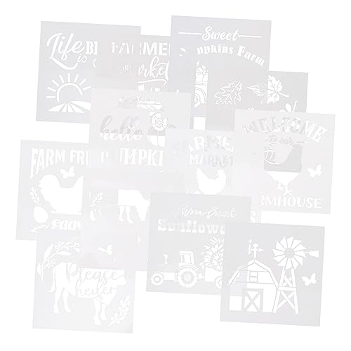 Housoutil 12 Stück Teiliges Bauernhof Malschablonen Wiederverwendbare Schablonen für Wand Stoff und Bodenmalerei Geeignet für Kreative Bastelprojekte und Heimdekoration Housoutil 12 Stück Teiliges Bauernhof Malschablonen Wiederverwendbare Schablonen für Wand Stoff und Bodenmalerei Geeignet für Kreative Bastelprojekte und Heimdekoration von Housoutil