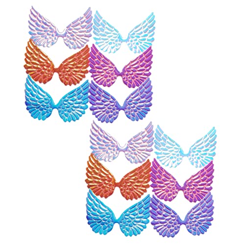 Housoutil 12 Stück Teiliges Glitzernde Engel Flügel Patches für Diy Haarspangen Farbige Kreative Dekoration für Bastelprojekte und für und Familie von Housoutil