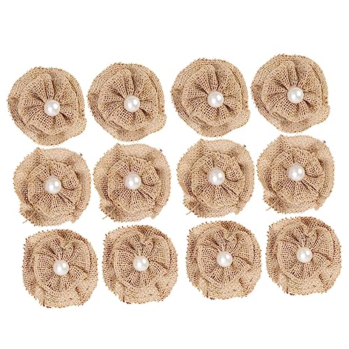 Housoutil 12 Stück Teiliges Jute Blumen Set mit Perlen Handgefertigte Rustikale Stoffblumen für DIY Hochzeitsdeko Party Accessoires Natürliche Farbe für Basteln und Heimdekoration Housoutil 12 Stück Teiliges Jute Blumen Set mit Perlen Handgefertigte Rustikale Stoffblumen für DIY Hochzeitsdeko Party Accessoires Natürliche Farbe für Basteln und Heimdekoration von Housoutil