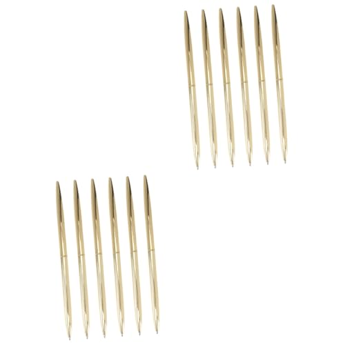 Housoutil 12 Stück Teiliges Metall Kugelschreiber Gold Leichte Langlebige Business Kugelschreiber mit Schwarzer Design für Büro Schule und Bank Hochwertige Metall Schreibgeräte Housoutil 12 Stück Teiliges Metall Kugelschreiber Gold Leichte Langlebige Business Kugelschreiber mit Schwarzer Design für Büro Schule und Bank Hochwertige Metall Schreibgeräte von Housoutil