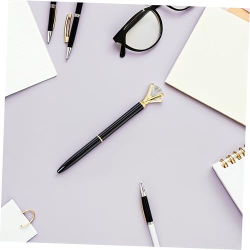 Housoutil 12 Stück Teiliges Schmuck Kugelschreiber mit Strass Elegante Metallkugelschreiber Schwarze Tinte Glattes Schreiben Stilvolles Design Geeignet für Schule Büro Hochzeit von Housoutil