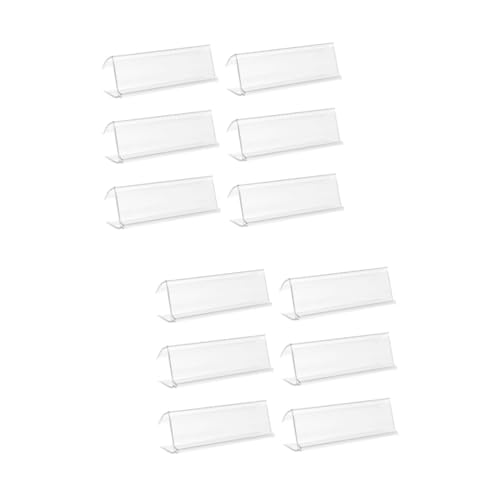 Housoutil 12 Stück Teiliges Transparentes Preisschildhalter aus Acryl Stabile Etikettenhalter für Regal und Verkaufsdisplays Vielseitig Einsetzbar für Supermärkte Büros und Einzelhandel von Housoutil