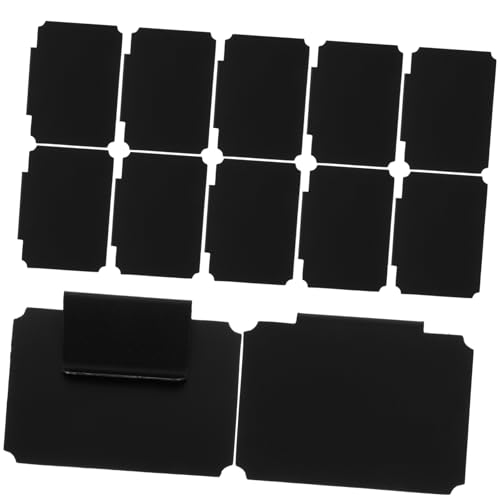 Housoutil 12 Stück für Körbe, wiederverwendbare Tafel-Etiketten-Clips zur Aufbewahrung, Organisation, Küche, Speisekammer, Wohnzimmer, einfach zu bedienen, zu bewegen von Housoutil