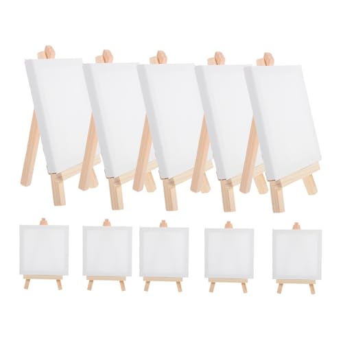 Housoutil 12 Teilige Kinderstaffeleien Zum Malen Gießen Kits Mini Leinwandtafeln Staffeleiständer Kunst Leinwandständer Malleinwand Mini Leinwandstaffelei Studio Und von Housoutil