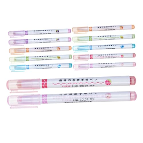 Housoutil 12 Teiliges Textmarker Set Kurvenstifte Marker Für Die Schule Feine Kreidemarker Dünne Textmarker Kreidetafel Marker Konturenstift Kurvenstift Malmarker Abs von Housoutil