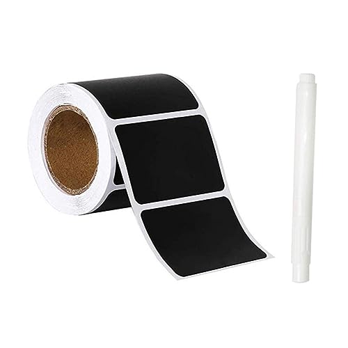 Housoutil 120 Blatt Selbstklebende Wasserfeste Schwarze Tafelfolie Etiketten für Vorratsdosen Wiederbeschreibbare Aufkleber für Einfache Organisation und Beschriftung von Housoutil 120 Blatt Selbstklebende Wasserfeste Schwarze Tafelfolie Etiketten für Vorratsdosen Wiederbeschreibbare Aufkleber für Einfache Organisation und Beschriftung von von Housoutil