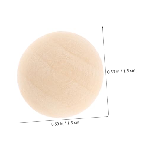 Housoutil 120 Stück Halbrunde Holzperlen Leichte Unvollendete Holzperlen zum Basteln DIY Schmuckherstellung Wreath Making Supplies Glatte Oberfläche Langlebig und Vielseitig Einsetzbar von Housoutil