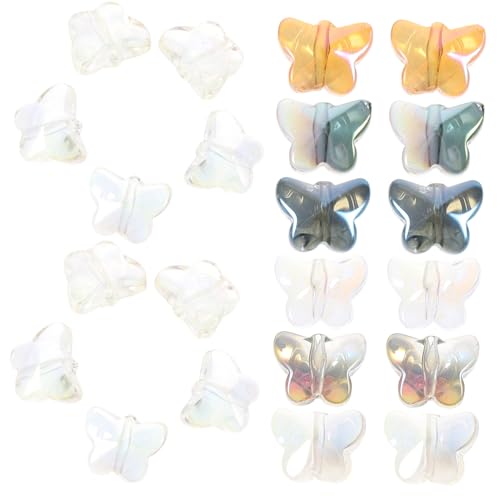 Housoutil 120 Stück Schmetterlingsperlen für Schmuckherstellung Handgemachte Bastel Charms für Armbänder Ohrringe und für Diy Projekte und Kreative Anlässe von Housoutil