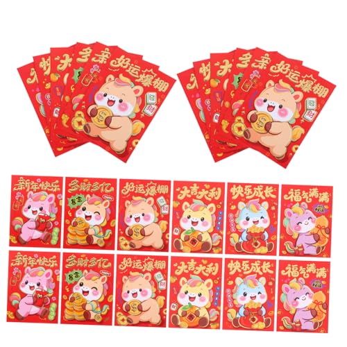 Housoutil 120 Stück Teiliges Pferdejahr Rote Geldumschläge aus Dickem Papier Chinesische Horoskop Motive Traditionelle Glücksgeldtaschen für Frühlingsfest und Neujahr Stilvolle Housoutil 120 Stück Teiliges Pferdejahr Rote Geldumschläge aus Dickem Papier Chinesische Horoskop Motive Traditionelle Glücksgeldtaschen für Frühlingsfest und Neujahr Stilvolle von Housoutil