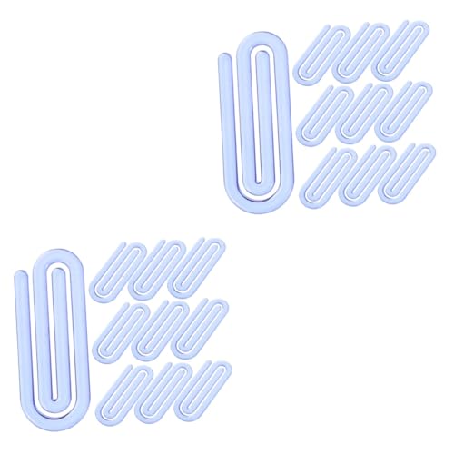 Housoutil 120 Transparente Blaue Mini Büroklammern aus Kunststoff Niedliche Dokumenten und Memo Clips Leichte und Langlebige Organizer für Akten Notizen Scrapbooks Schule und Büro von Housoutil