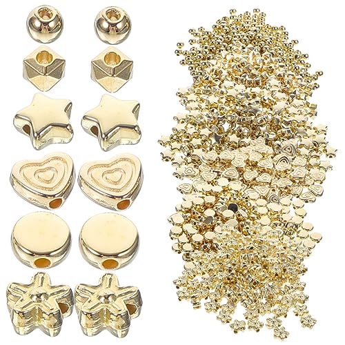 Housoutil 1200 Stück Diy Schmuckset mit Bastelperlen Kunststoffperlen für Armbänder und Leicht und Glänzend für Kreative Handwerksprojekte von Housoutil