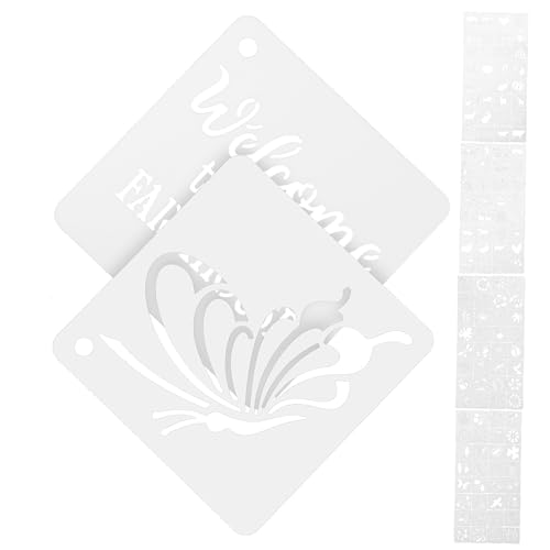 Housoutil 128 Teilige Zeichenvorlagen Für Scrapbooks Blumenschablonen Basteln Wiederverwendbare Journal Schablonen Botanisch Zum Malen Journal Set Große Zahlenschablonen von Housoutil